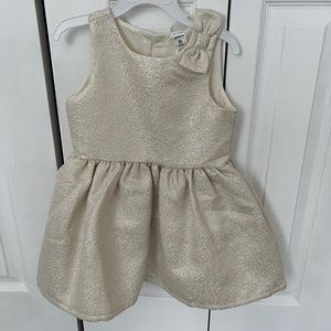 Carter's gold side bow dress holiday